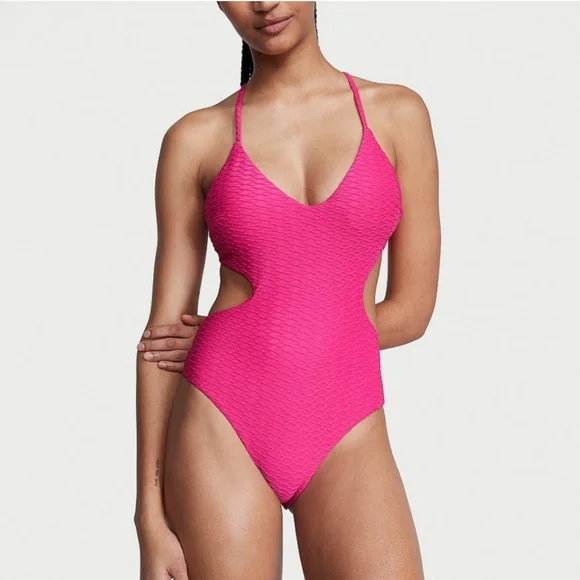 Victoria's Secret Hot Pink One Piece Swimsuit - Picture 1 of 4